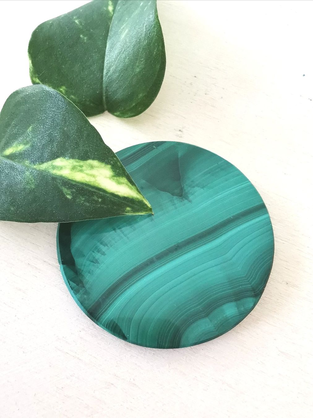 Minerali & Pietre curative: GROSSE Malachite Scheibe,  TOP-Qualität / Sondererkauf – Nuovo e nell'imballaggio originale da Dierikon venduto da Buntspecht-10 4