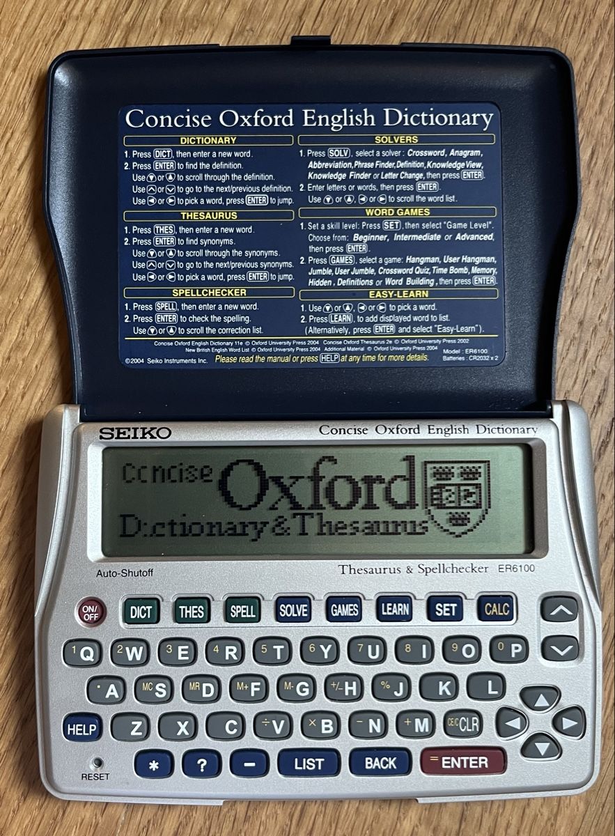 Seiko Tutti gli attrezzi: Seiko Concise Oxford English Dictionary - électronique – Nuovo (secondo la descrizione) da Biel/Bienne venduto da Fjollushe 1