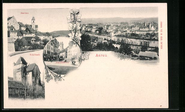 Ansichtskarten: Aarau, Schlössli, Halden, Stadtkirche – Gebraucht aus Berlin von bartko-reher