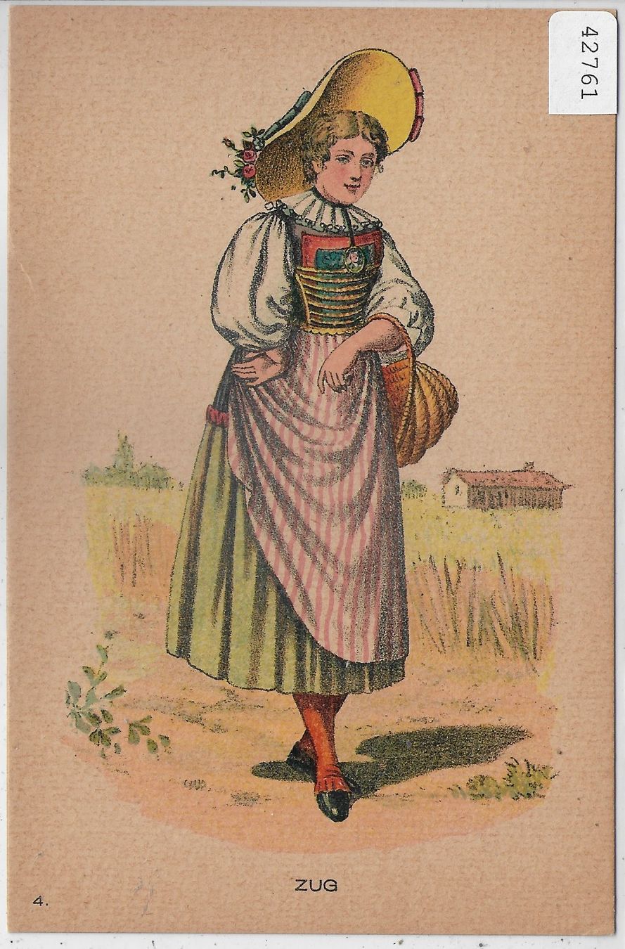 Cartoline postali: Zug - Tracht - Costume – Usato da Ettingen venduto da Kartenplanet