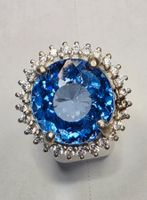 Blau Topas Silber Fingerring