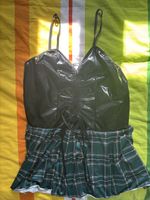 Robe vinyle à carreaux sexy, taille 1XL, super état, stylée