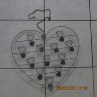 Herz Wanddeko Metall Herzen Kette