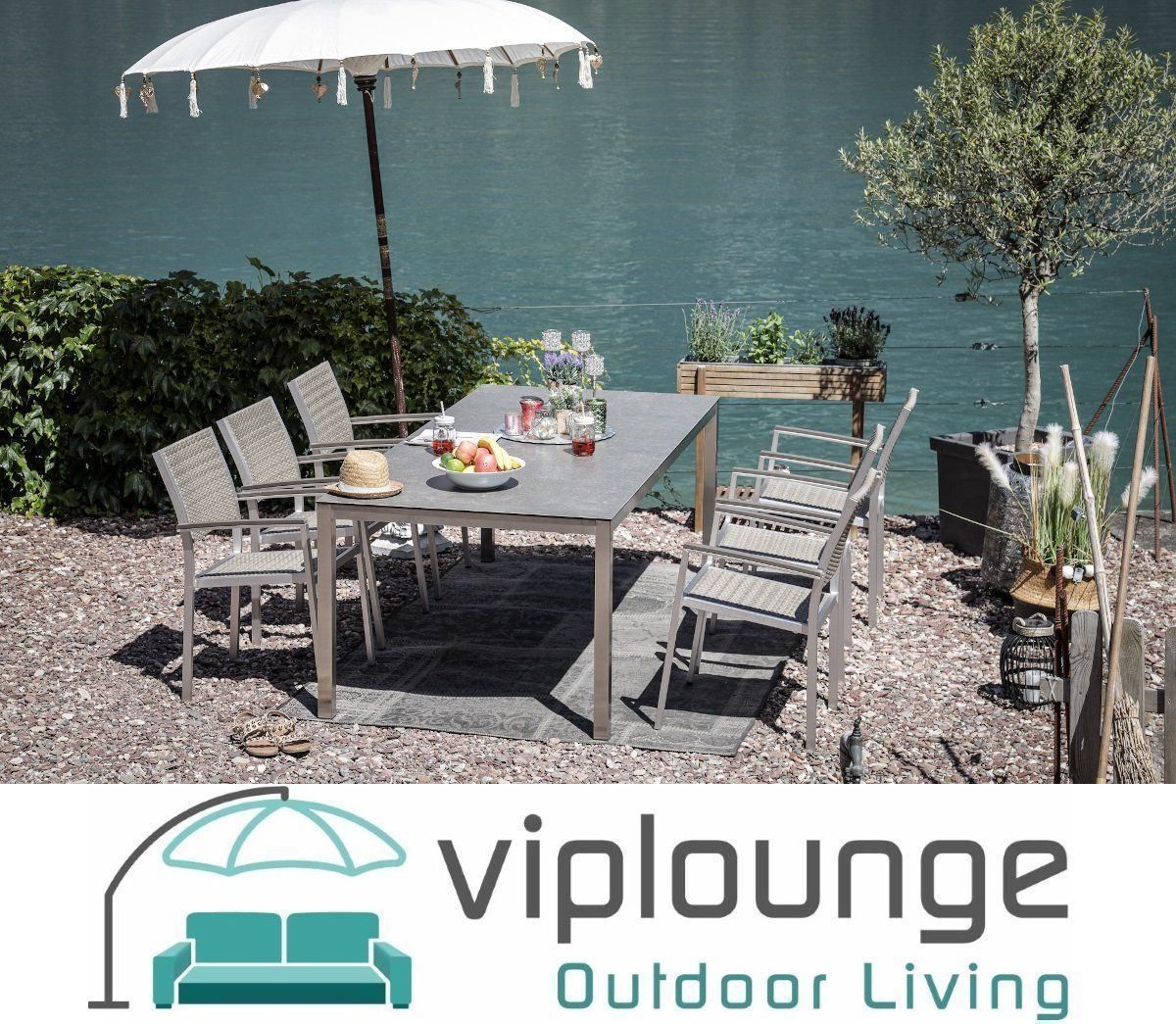 Viplounge Tavoli: Edler Gartentisch mit 6 Stühlen – Nuovo e nell'imballaggio originale da Uznach venduto da viplounge 1