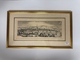 BILD "Winterthur" VERGLAST VERGOLDET UNGEREINIGT B=39 H=32.5