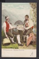 Appenzeller Bauerntrachten  -  alte Ansichtskarte von 1907
