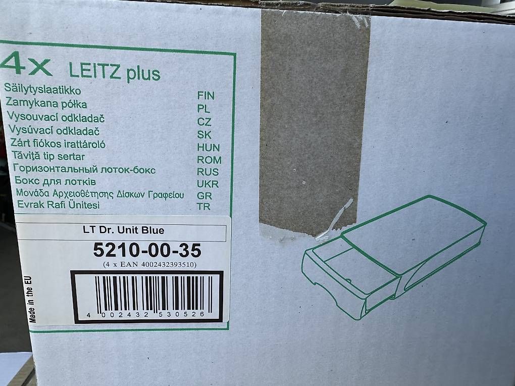 Leitz Raccoglitori: LEITZ Ablagekorb Plus, A4, Kunststoff, 4Stk. blau – Nuovo e nell'imballaggio originale da Necker venduto da liq24 4