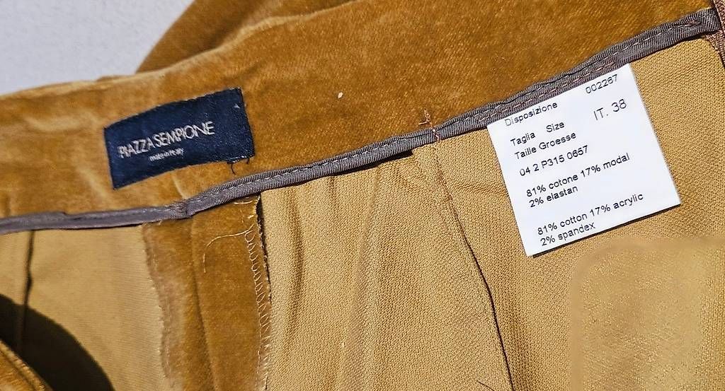 Pantaloni: Piazza Sempione 3/4 Hose samt senffarben – Nuovo (secondo la descrizione) da Zürich venduto da Gino2000 2