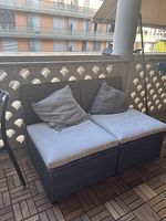Plastic Ratten Garden Sofa