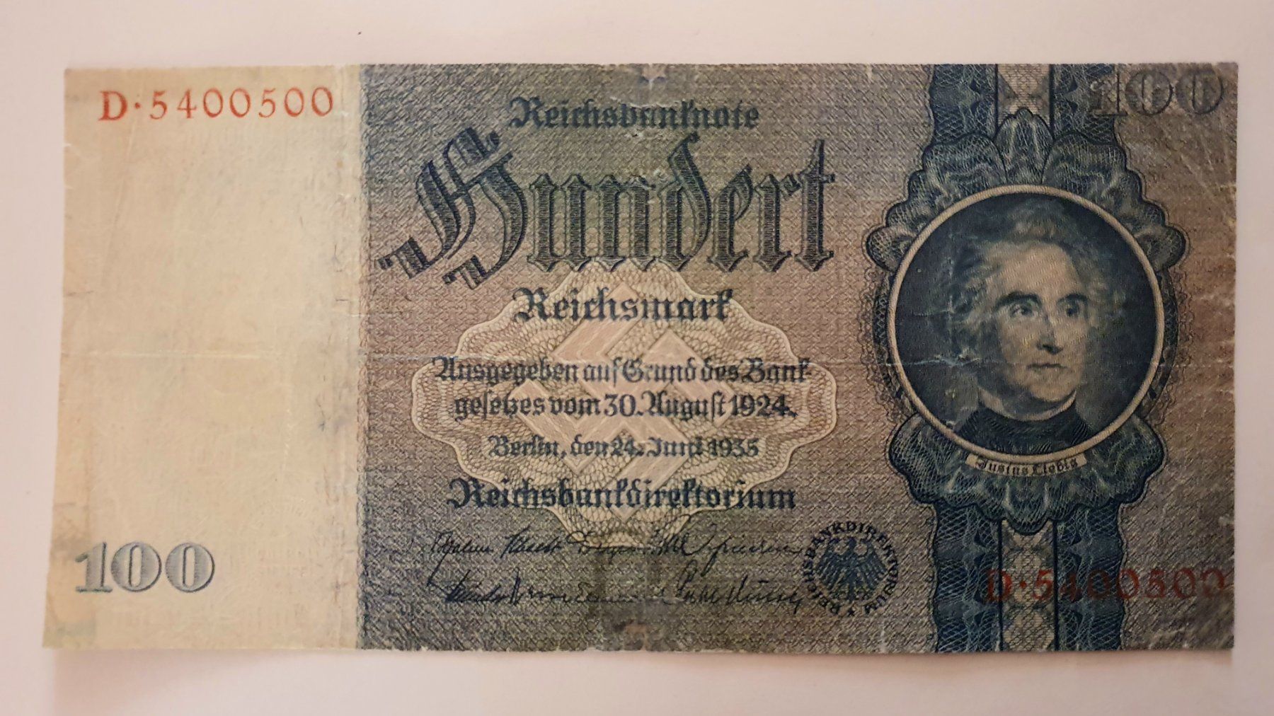 Banconote: Banconota/banknote 100 reichsmark – Usato da Pregassona venduto da eld_st6b