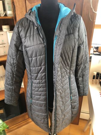 Schöffel Damen Steppjacke grau mit Kapuze