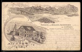 Lithographie Schwanden bei Sigriswyl, Pension zum Stalden, I