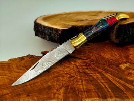 Laguiole Damast Messer Klappmesser echtes Damastmesser
