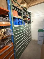 Schubladenregal Werkstatt grün massiv