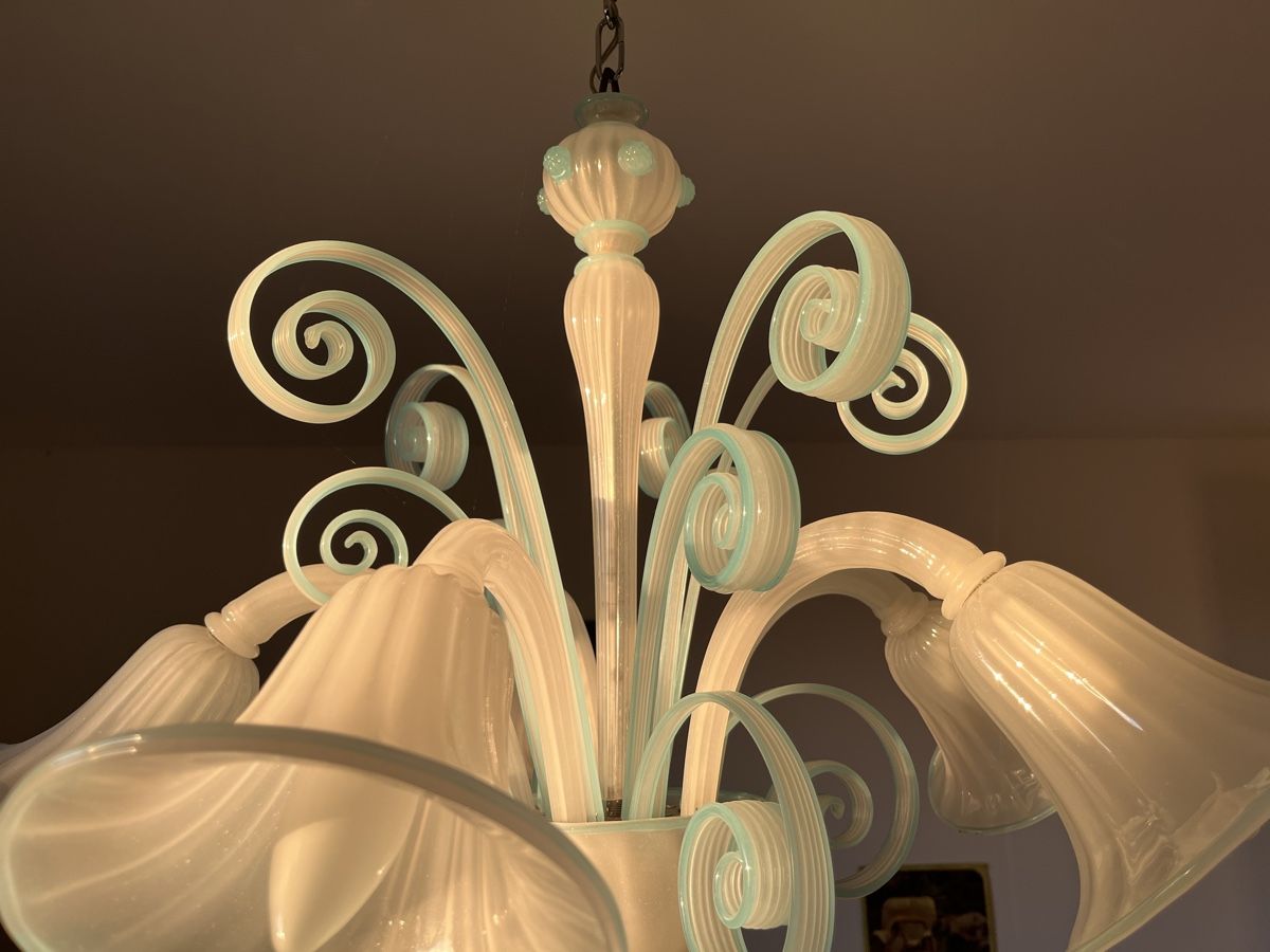 Lampadari & plafoniere: Mid Century Murano Glas Kronleuchter  – Usato da Bern venduto da fotolog111 7