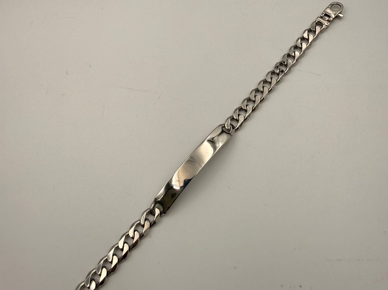 Armbänder & -reifen: ID-Bracelet Panzer Silber 925 21cm – Gebraucht aus Zug von gold.schmuck