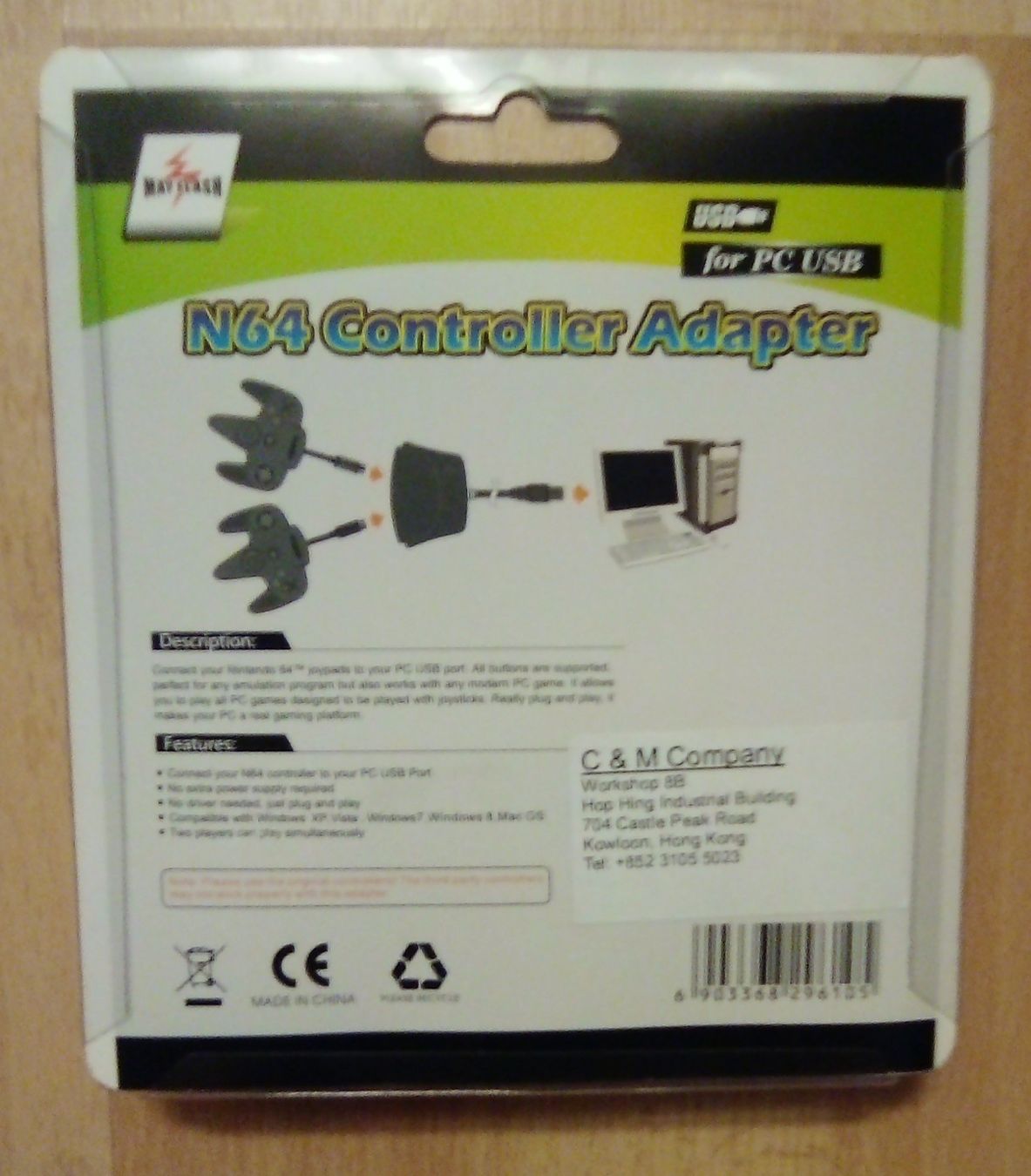 Unità & Adattatore: Mayflash N64 Controller Adapter for PC USB mit OVP/CiB (NEU) – Nuovo e nell'imballaggio originale da Winterthur venduto da Colonica 1