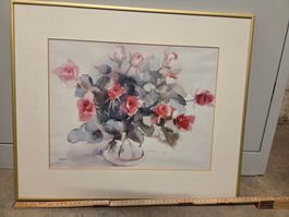 Aquarellbild "Rosen"