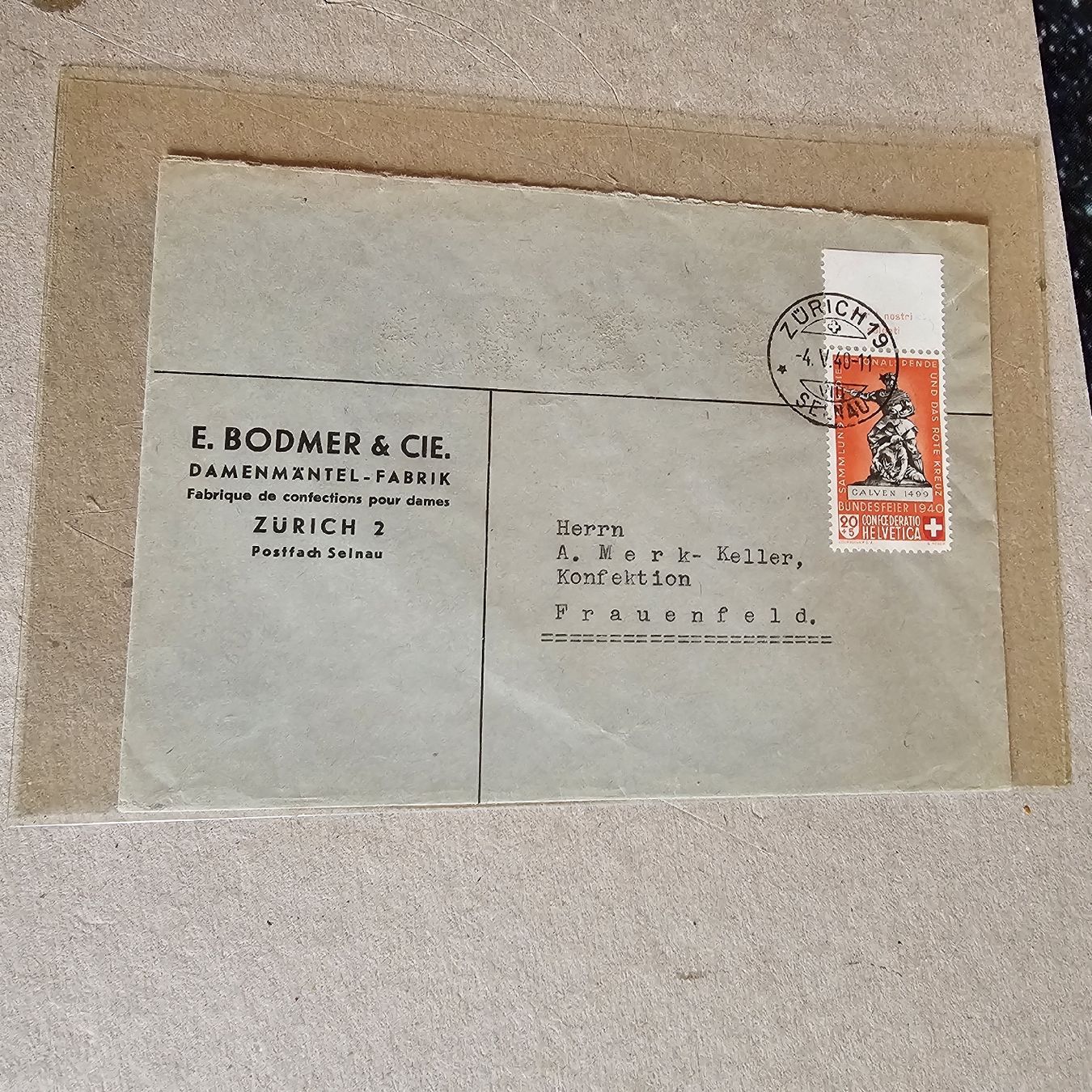 Tutti i francobolli: CH PP 1940 Einz.fr.m.Tabs (i) – Usato da Dintikon venduto da bonita099