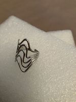 Offener eleganter Edelstahl Ring, offenes Design, Länge 3cm,