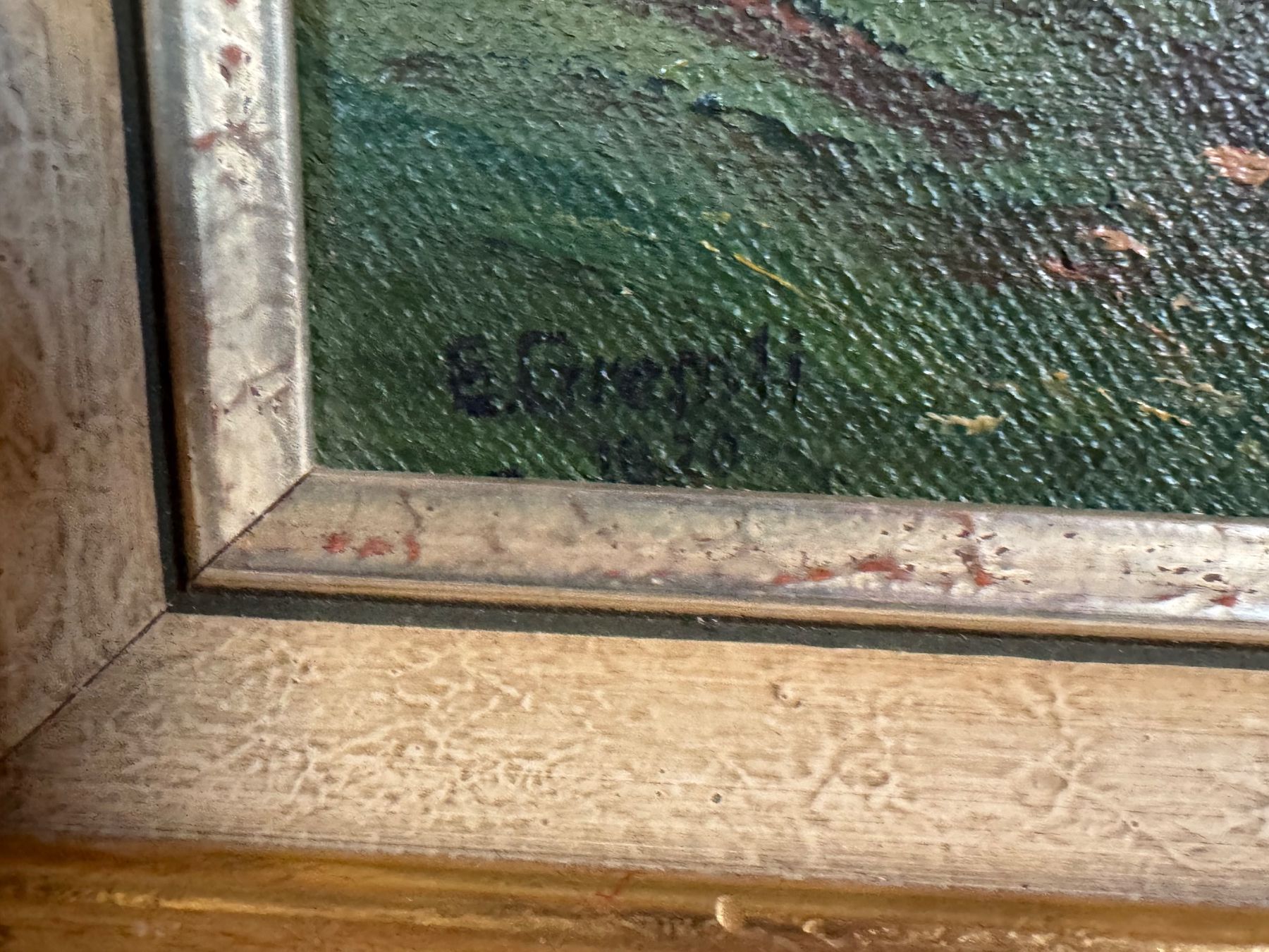 Dipinti: Gemälde Herbstlandschaft mit Bäumen gerahmt 30x22 cm – Usato da Zürich venduto da emm_j2mc 2