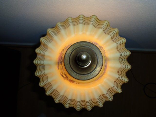 Lampade: Tischleuchte aus Glas und Holz – Usato da Zürich venduto da Paykan 2