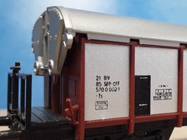 Liliput 24150 _ SBB Schwenkdachwagen _ Güterwagen _  Spur H0