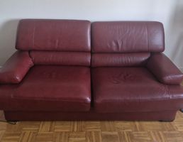 Canapé vintage 90s bordeaux