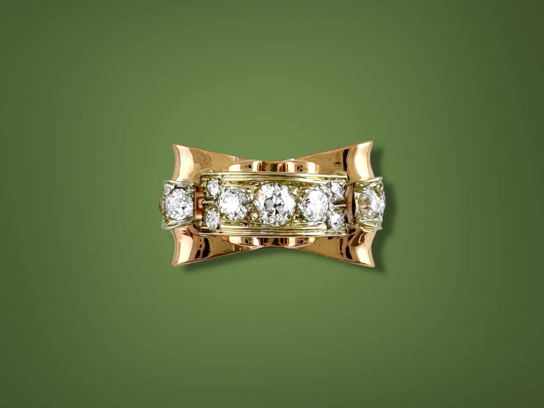 Ringe: Art Deco Diamant - Ring, Tschechoslowakei um 1935 – Gebraucht aus Zuzwil SG von artimmo 5