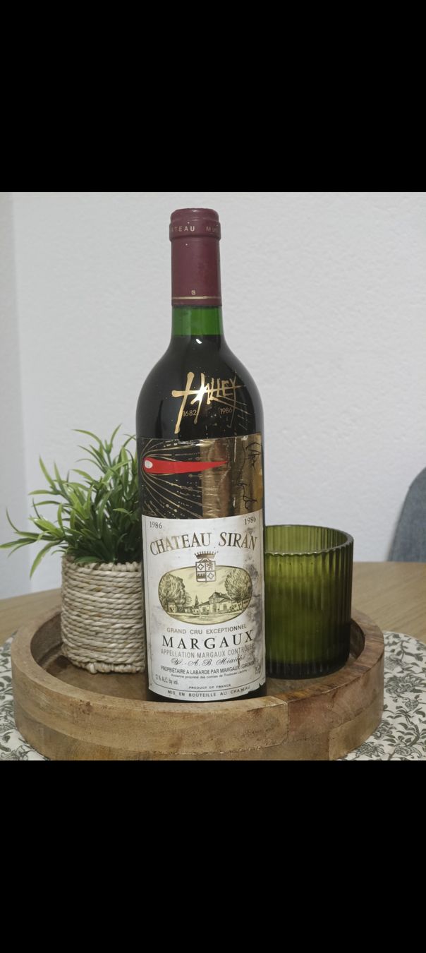 Wein: Bouteille de vin rouge Château Siran Margaux - Millésime! – Neu (gemäss Beschreibung) aus chatel St denis von AD.Leder.Cuir