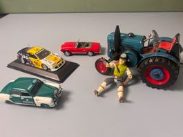 Spielzeug-Set: Traktor, Autos & Figur – Konvolut
