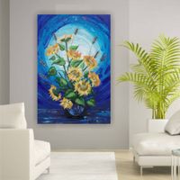 Sonnenblumen B047 Original-Acrylgemälde auf Leinwand 110⚡160