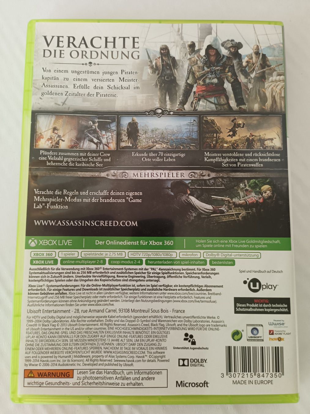 Microsoft Spiele: Xbox 360 Game: Assassin's Creed IV Black Flag - Classics – Gebraucht aus Oberhofen Thun'see von cri_6md2 1
