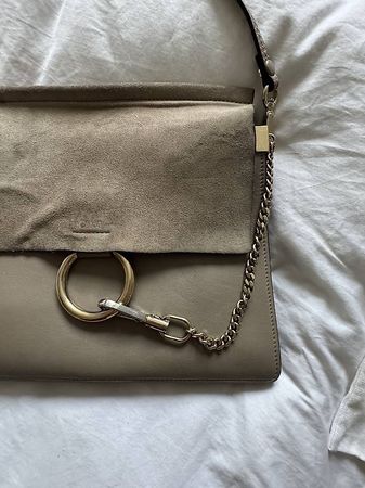 Chloe Faye Ledertasche M Wildleder