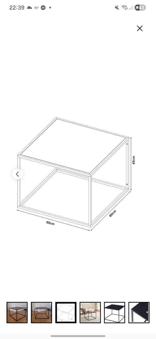 Ikea Tavoli: Schwarzer Cube-Couchtisch – Usato da Glattpark(Opfikon) venduto da GiuAp 2