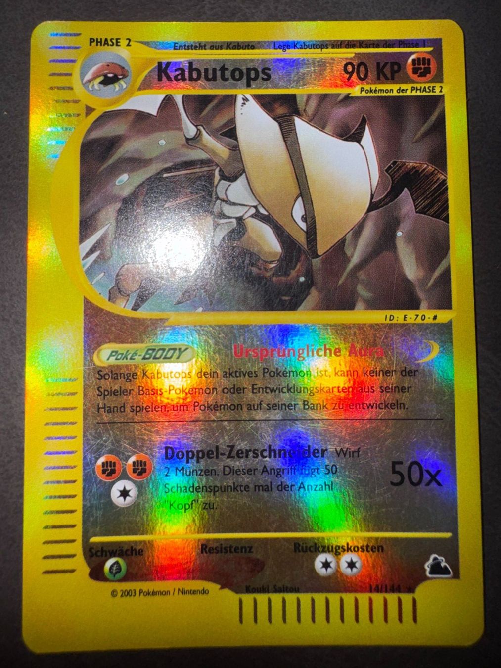 Pokémon Carte collezionabili: Pokemon Kabutops Reverse Holo 14/144 - Skyridge - DE – Usato da Erstfeld venduto da PokeSandero 1
