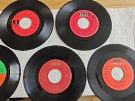 Original Schallplatten Singles Konvolut, Rock/Pop, 6 Stk