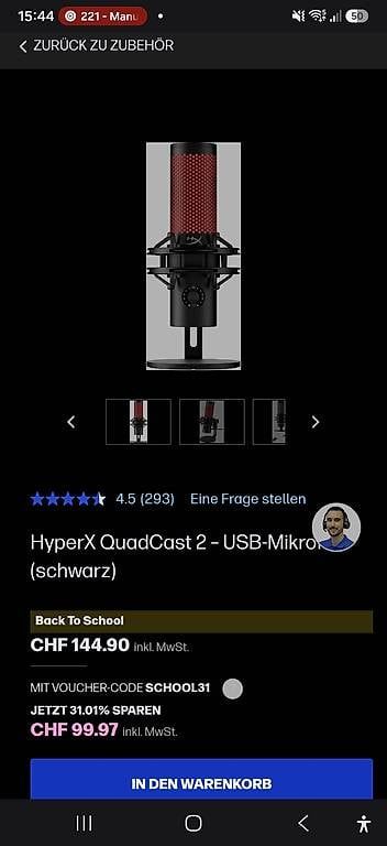 Hyperx Microfoni: HyperX QuadCast 2 inkl. Stativ – Usato da St. Gallen venduto da sca_y2n2