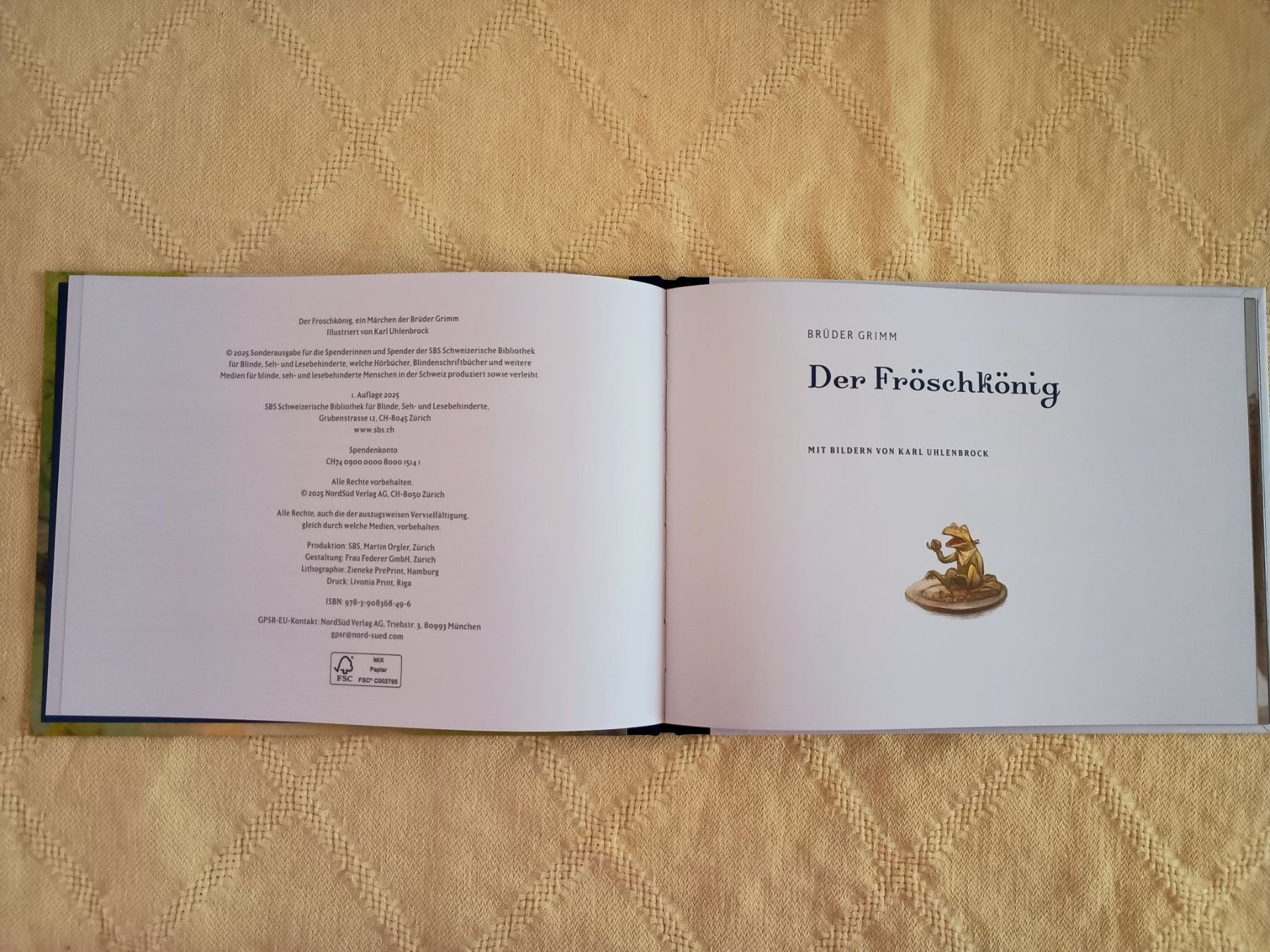 Bücher: Brüder Grimm: DER FROSCHKÖNIG – Neu (gemäss Beschreibung) aus Buchs AG von ReaNaTsch 3