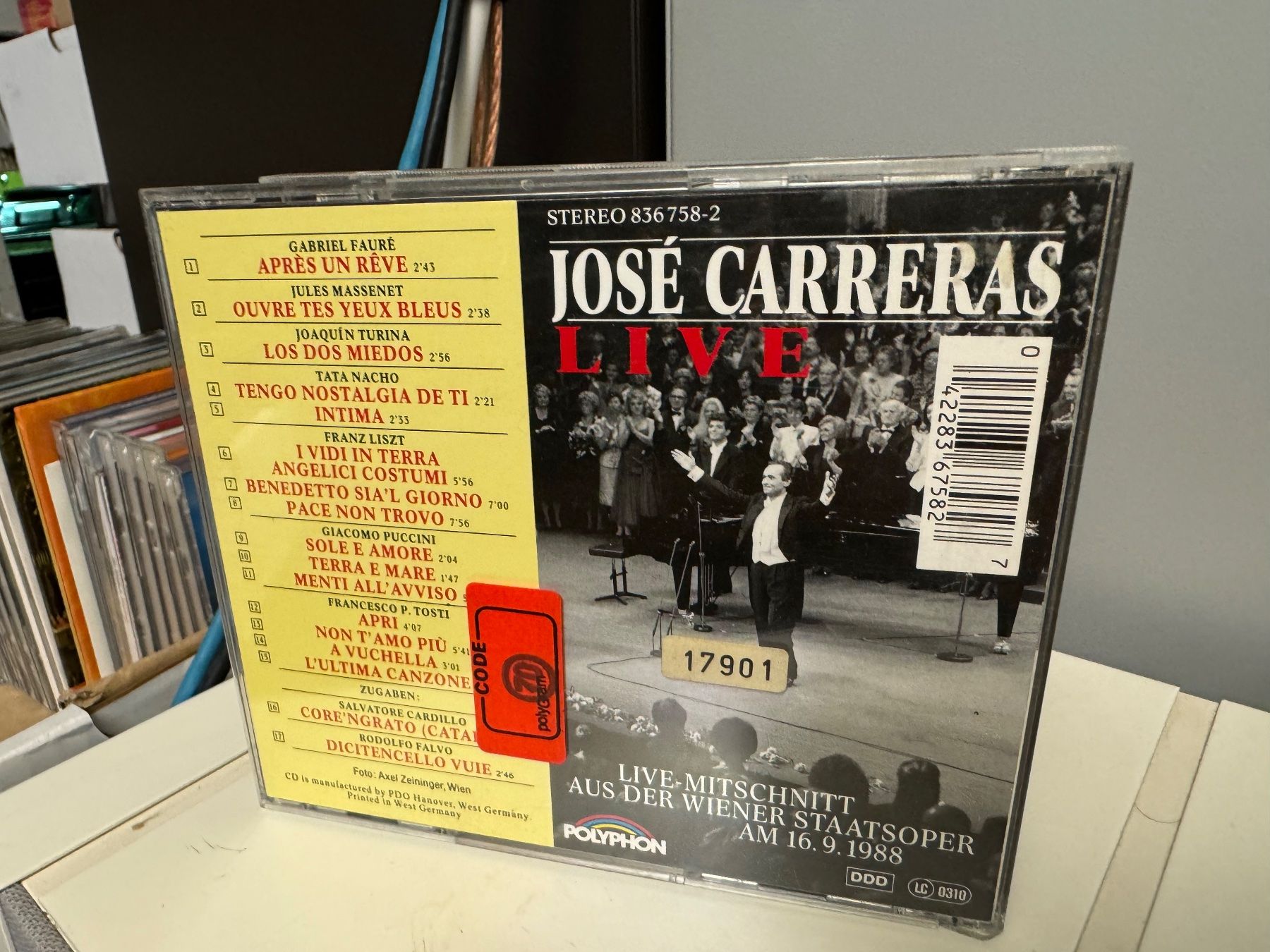 CD: José Carreras - Live - HA11L – Usato da Küsnacht ZH venduto da Jazztilldawn 1