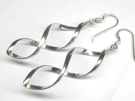 Ohrringe Ohrhänger Silber 925 Spirale im Vintage Stil