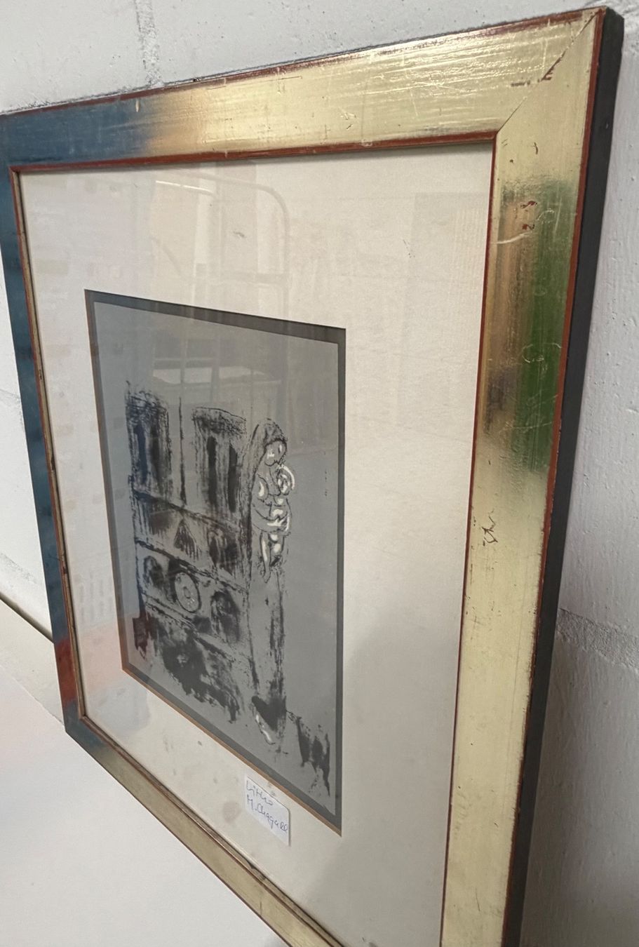 Grafica & Litografie: MARC CHAGALL 1955 Lithographie NOTRE DAME IN GRAU – Usato da Basel venduto da PAUL_ART 7