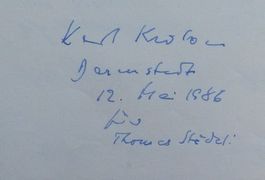Karl Krolow (1915-1999) Schriftsteller - Autogramm
