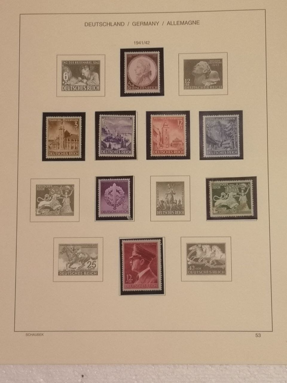 Tutti i francobolli: Deutsche Briefmarken 1939-1944. 10 Seiten. – Usato da Bern venduto da Yunkom 6