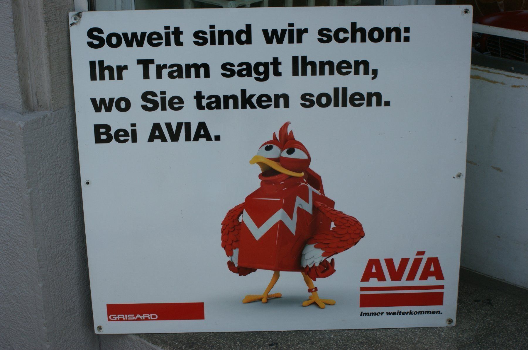 Insegne: AVIA - GRISARD - BLECHSCHILD VON BASLER TRAM BVB – Usato da Basel venduto da lagavulin02 3