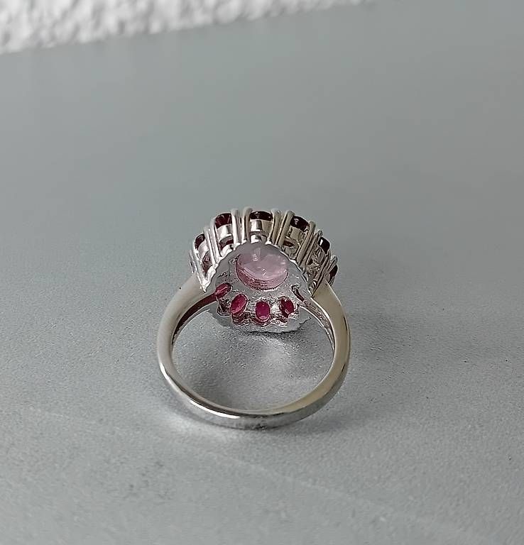 Anelli: Ring mit Kunzitquarz und Rhodolith Silber – Usato da Stans venduto da wer_fd5f 2