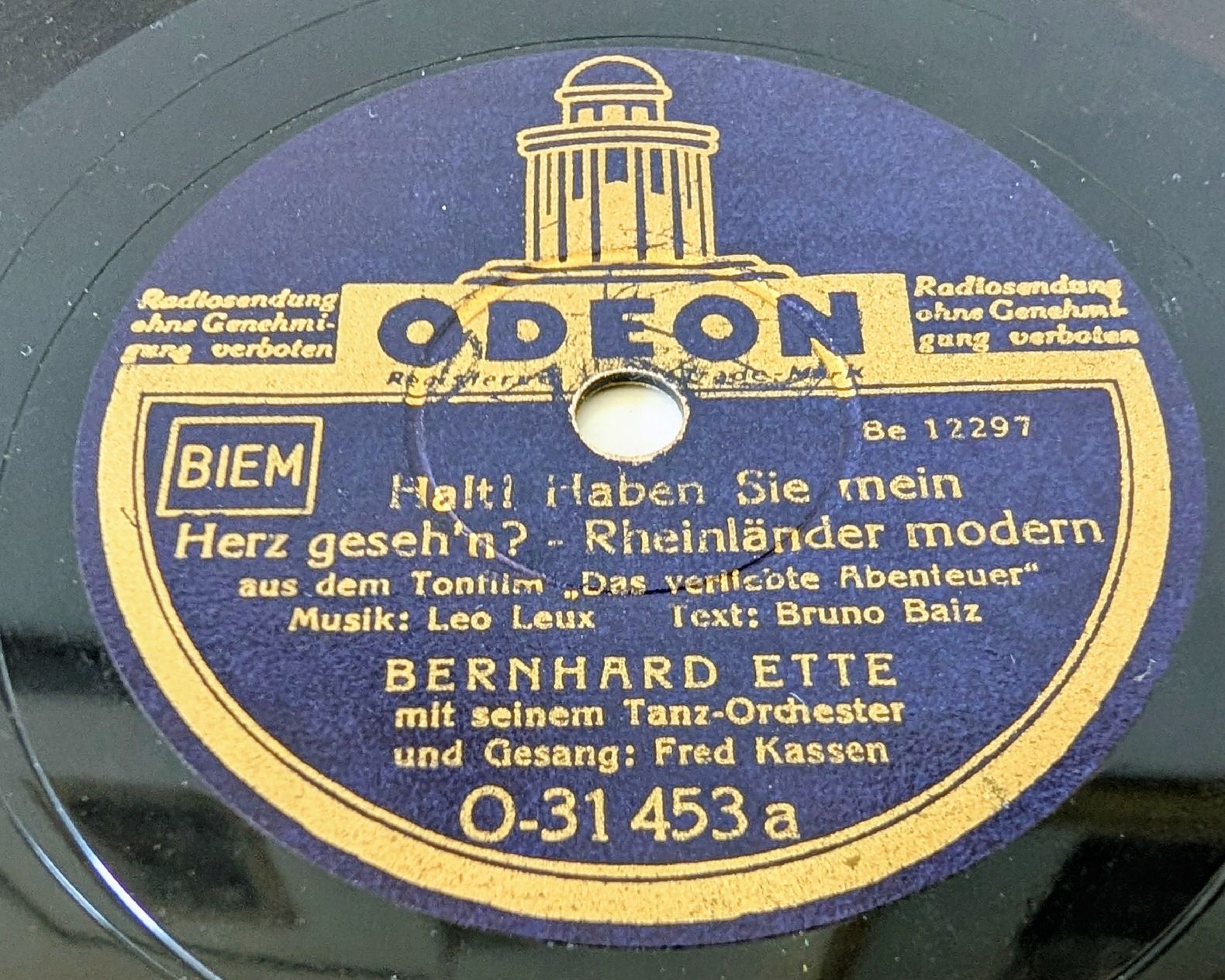 Dischi in vinile: Schellackplatte "Erika!" (Herms Niel) / Odeon WW2 – Usato da Widnau venduto da angiel02 3