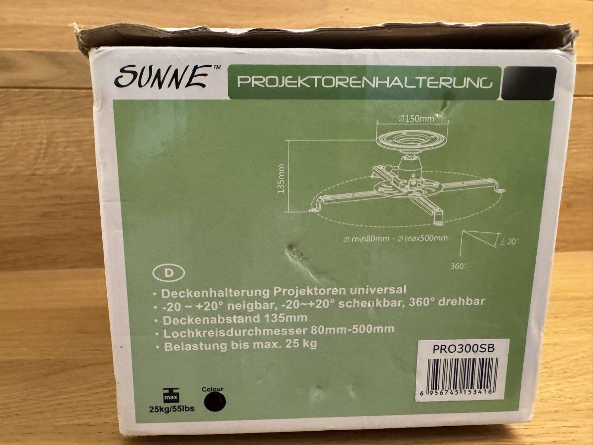 Support d'écran: Sunne Projektorenhalterung – Neuf avec emballage d'origine à Zürich par chi_m6tp 1