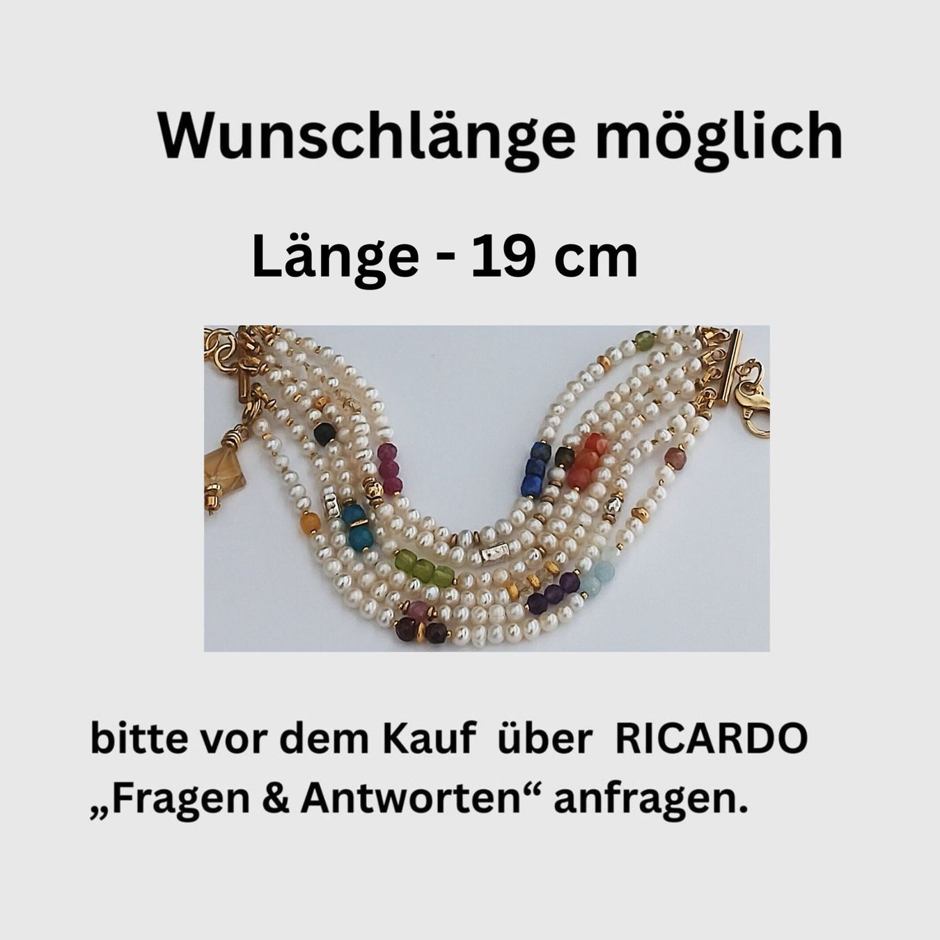 Bracelets: Statement-Perlenarmband mit Halbedelstein  - 6-reihig Unikat – Neuf avec emballage d'origine à Lütisburg par Emarra 4