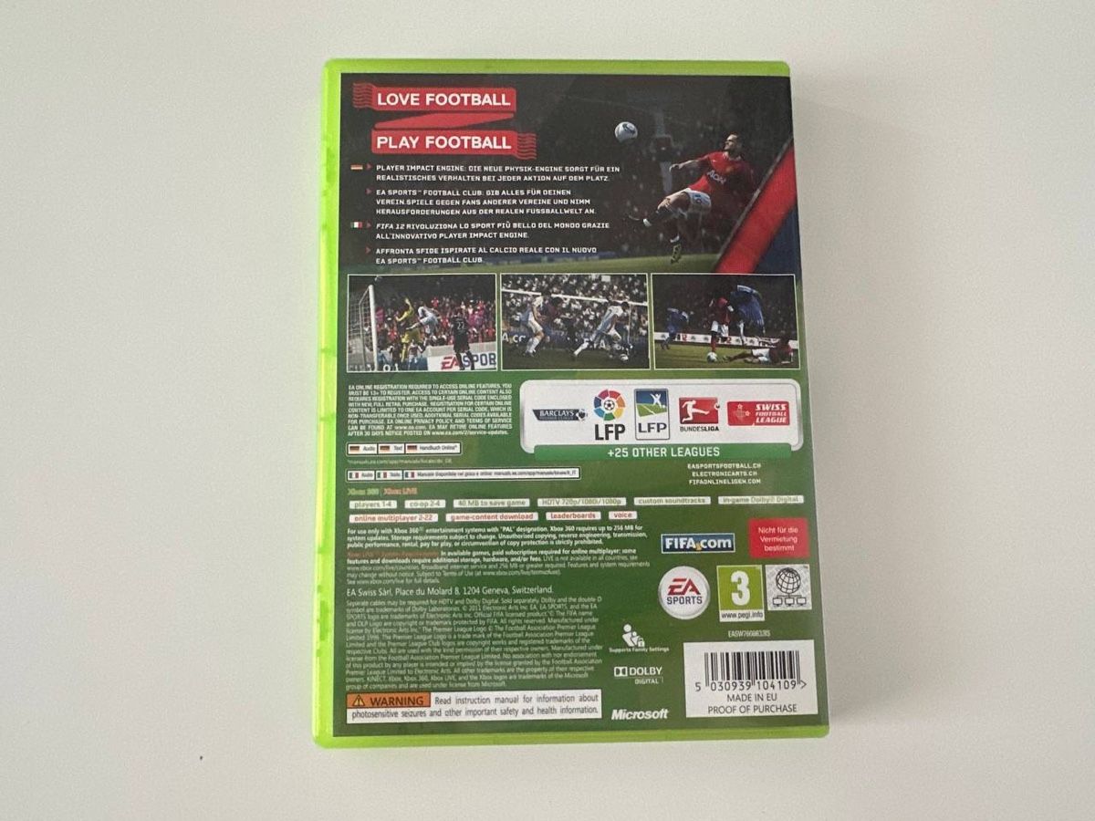 Giochi: FIFA 12, Xbox 360 – Usato da Couvet venduto da Aura_aura 2